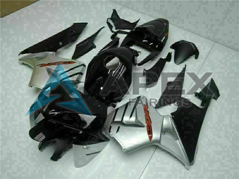 Glossy Black Silver - Honda CBR600RR (2005-2006) ABS Fairings | Apex Fairings — view 2
