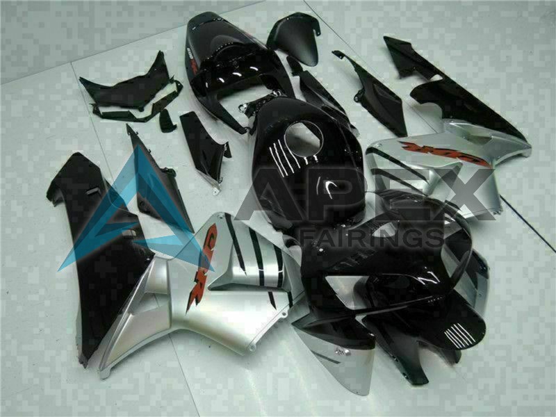 Glossy Black Silver - Honda CBR600RR (2005-2006) ABS Fairings | Apex Fairings — view 3