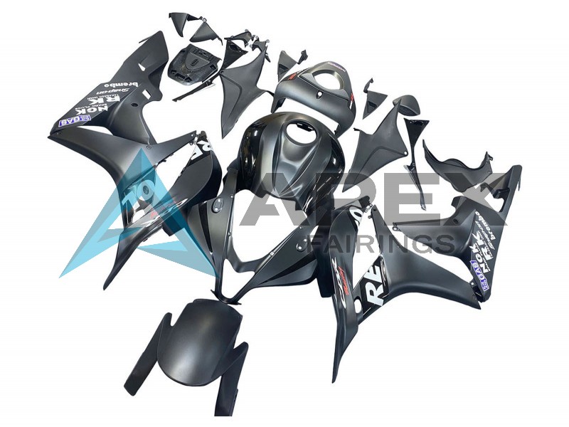 Matte Black White Repsol - Honda CBR600RR (2007-2008) ABS Fairings | Apex Fairings — view 3