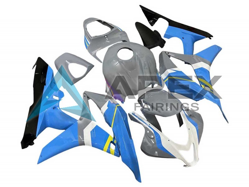 Nardo Grey Blue White Glossy Black - Honda CBR600RR (2007-2008) ABS Fairings | Apex Fairings — view 2