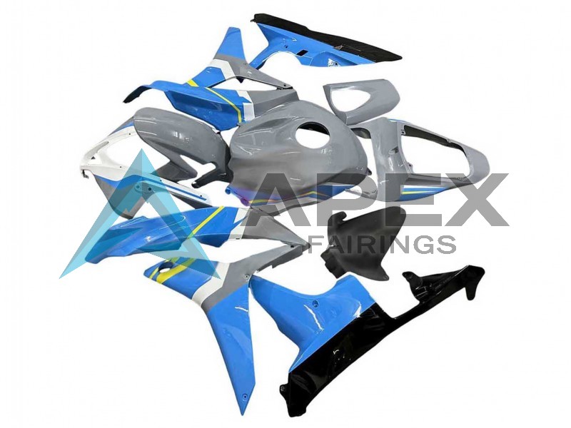 Nardo Grey Blue White Glossy Black - Honda CBR600RR (2007-2008) ABS Fairings | Apex Fairings — view 4