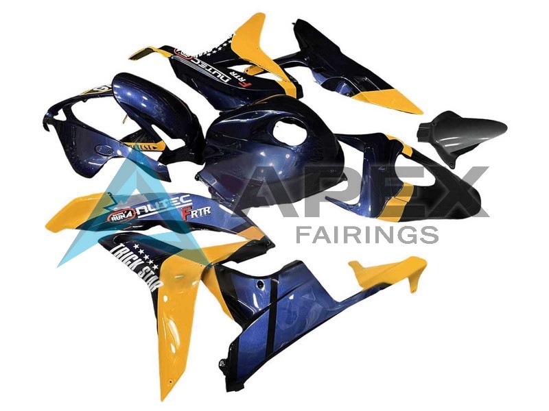 Orange Dark Blue Trick Star 06 - Honda CBR600RR (2007-2008) ABS Fairings | Apex Fairings — view 3