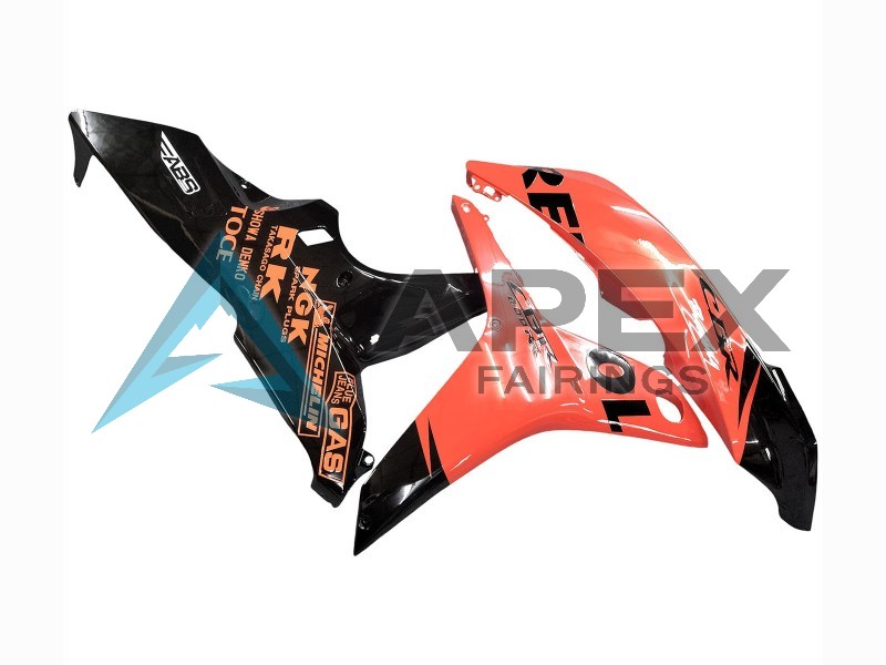Orange Glossy Black Repsol - Honda CBR600RR (2007-2008) ABS Fairings | Apex Fairings — view 4
