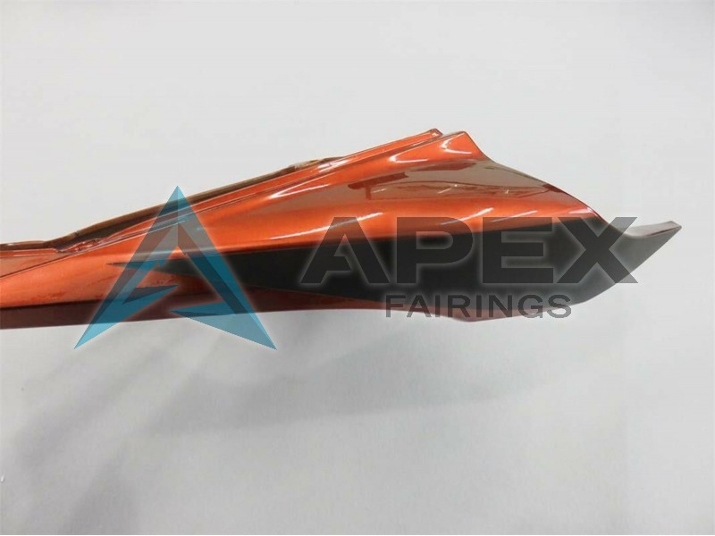 Orange Matte Black  - Honda CBR600RR (2007-2008) ABS Fairings | Apex Fairings — view 3