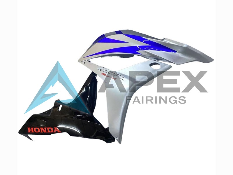 Silver Blue Glossy Black Racing - Honda CBR600RR (2007-2008) ABS Fairings | Apex Fairings — view 4