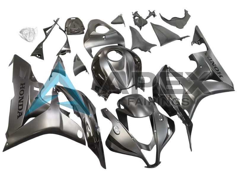 Silver Glossy Black - Honda CBR600RR (2007-2008) ABS Fairings | Apex Fairings — view 2
