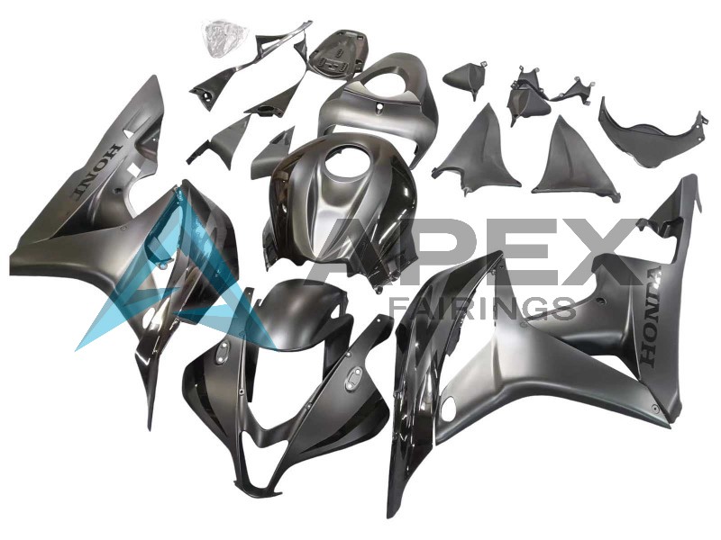 Silver Glossy Black - Honda CBR600RR (2007-2008) ABS Fairings | Apex Fairings — view 3