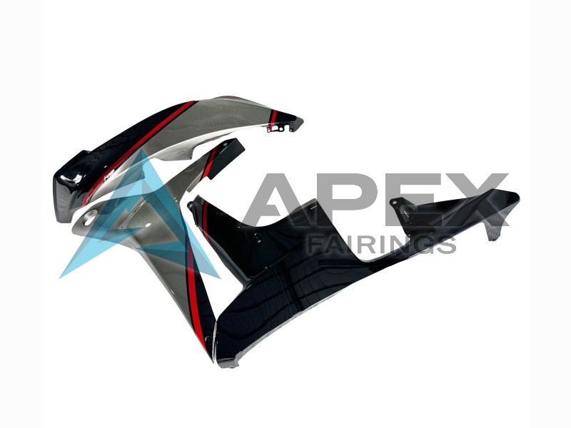Silver Red Glossy Black - Honda CBR600RR (2007-2008) ABS Fairings | Apex Fairings — view 4
