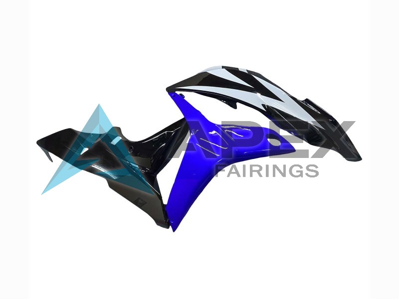 White Blue Glossy Black - Honda CBR600RR (2007-2008) ABS Fairings | Apex Fairings — view 4