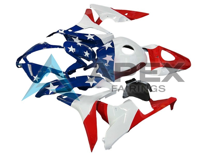 White Blue Red Star - Honda CBR600RR (2007-2008) ABS Fairings | Apex Fairings — view 4