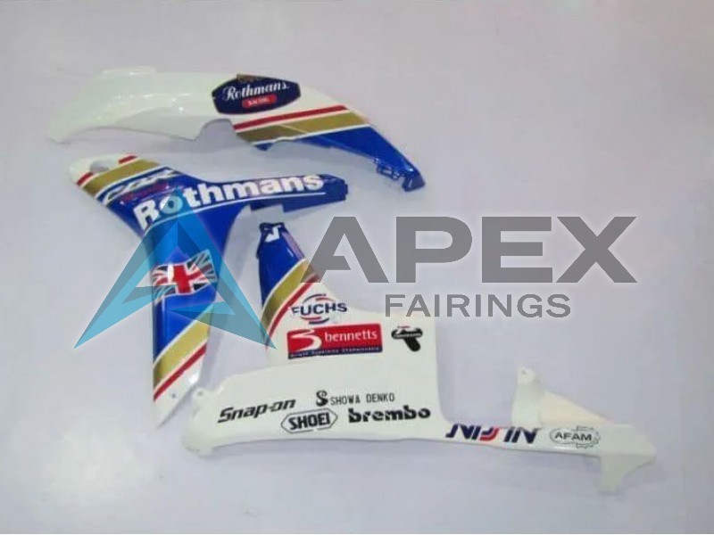 White Blue Yellow Rothmans - Honda CBR600RR (2007-2008) ABS Fairings | Apex Fairings — view 2