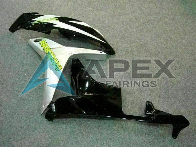 White Green Glossy Black Hannspree - Honda CBR600RR (2007-2008) ABS Fairings | Apex Fairings — view 4