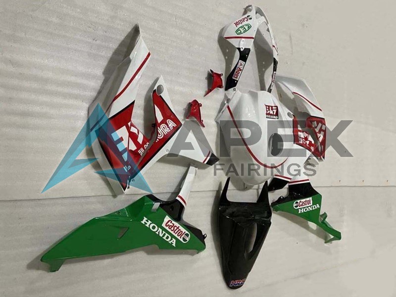 White Green Red Castrol - Honda CBR600RR (2007-2008) ABS Fairings | Apex Fairings — view 2