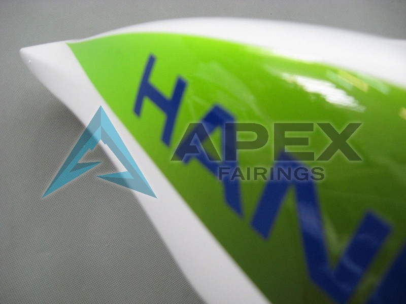 White Green Yellow Glossy Black Hannspree - Honda CBR600RR (2007-2008) ABS Fairings | Apex Fairings — view 2