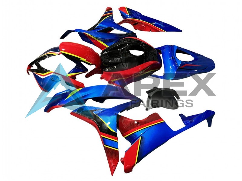 Blue Red Yellow Glossy Black - Honda CBR600RR (2007-2008) ABS Fairings | Apex Fairings — view 3