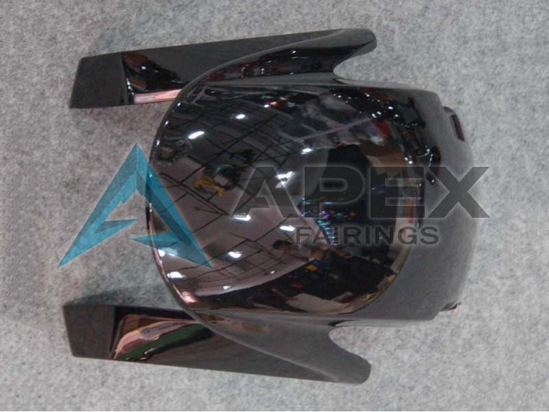 Glossy Black Orange Flame - Honda CBR600RR (2007-2008) ABS Fairings | Apex Fairings — view 2
