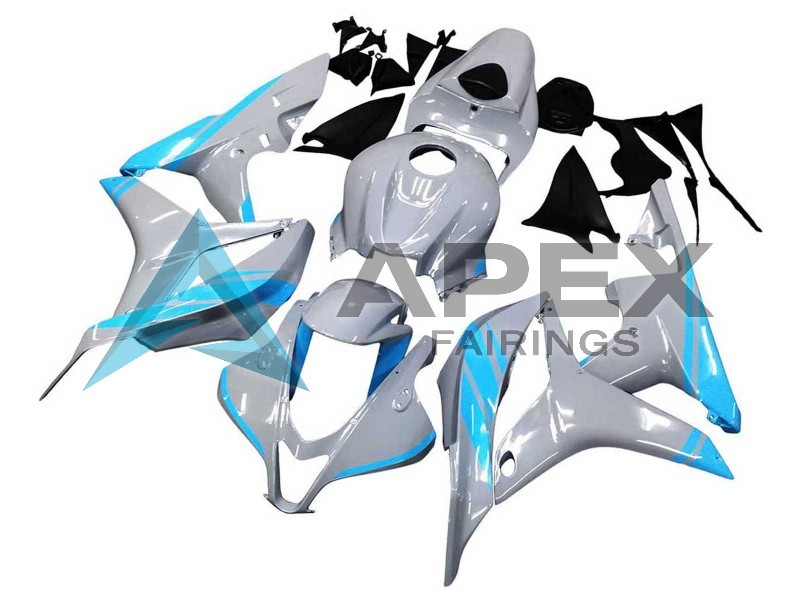 Glossy Grey Light Blue - Honda CBR600RR (2007-2008) ABS Fairings | Apex Fairings — view 2