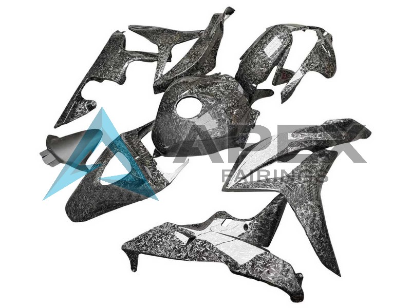 Black Forged Carbon Fiber - Honda CBR600RR (2007-2008) ABS Fairings | Apex Fairings — view 2
