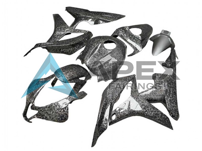 Black Forged Carbon Fiber - Honda CBR600RR (2007-2008) ABS Fairings | Apex Fairings — view 4