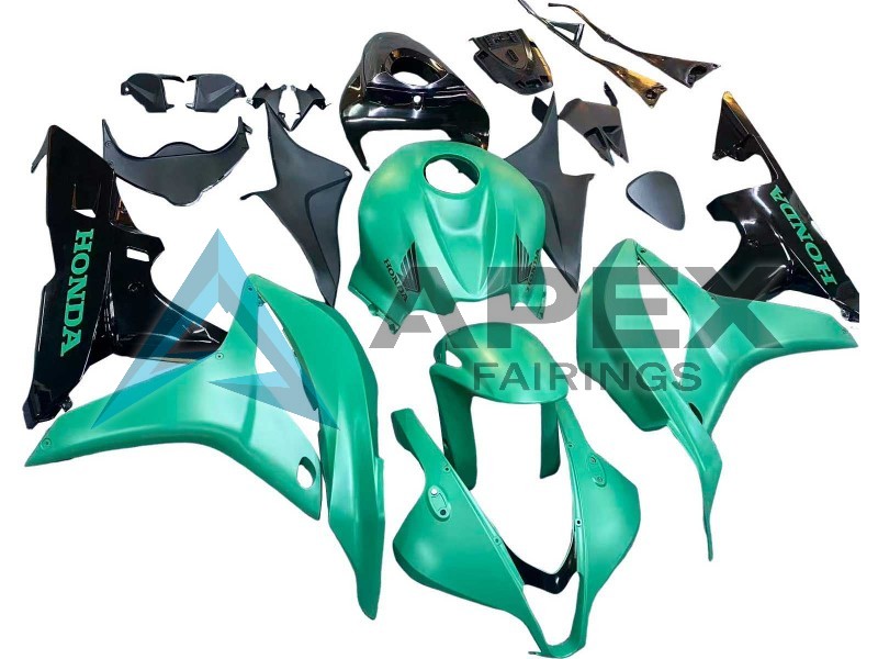 Green Glossy Black - Honda CBR600RR (2007-2008) ABS Fairings | Apex Fairings — view 2
