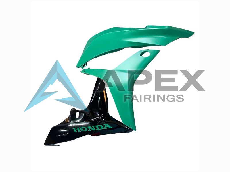 Green Glossy Black - Honda CBR600RR (2007-2008) ABS Fairings | Apex Fairings — view 4