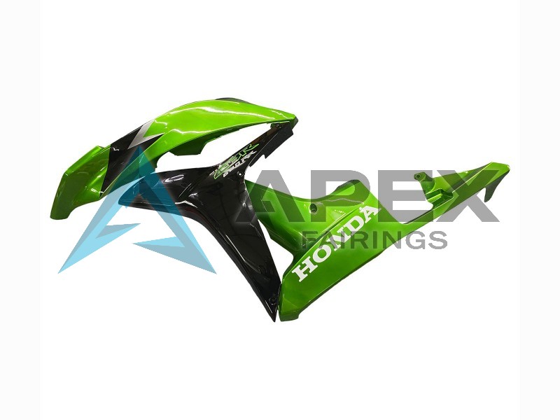 Green Glossy Black  - Honda CBR600RR (2007-2008) ABS Fairings | Apex Fairings — view 4