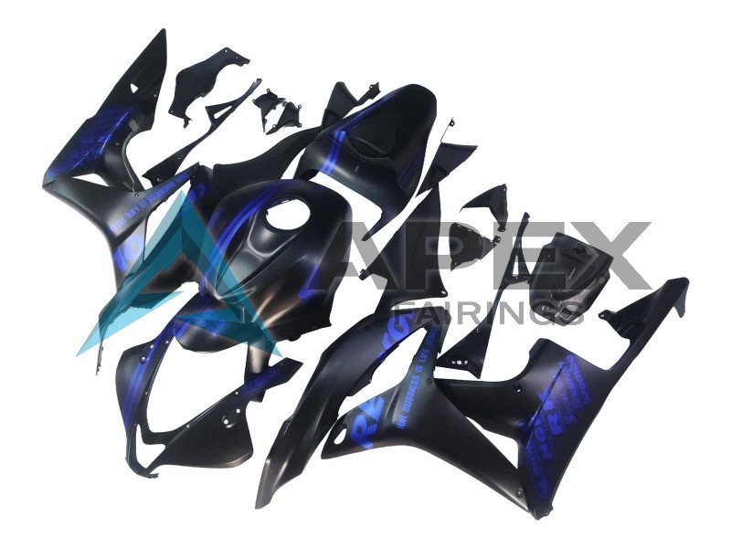Matte Black Blue Repsol - Honda CBR600RR (2007-2008) ABS Fairings | Apex Fairings — view 2