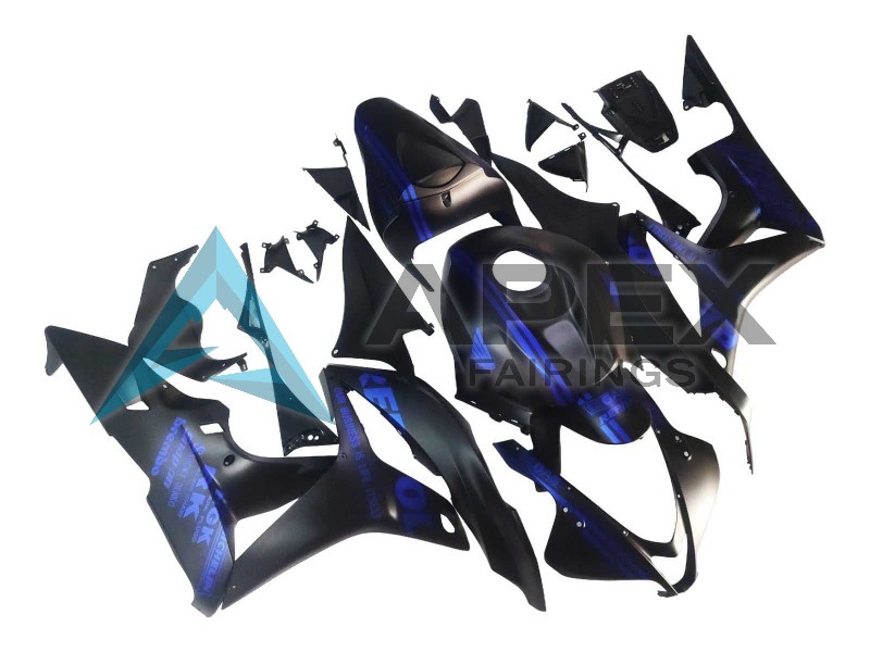 Matte Black Blue Repsol - Honda CBR600RR (2007-2008) ABS Fairings | Apex Fairings — view 3