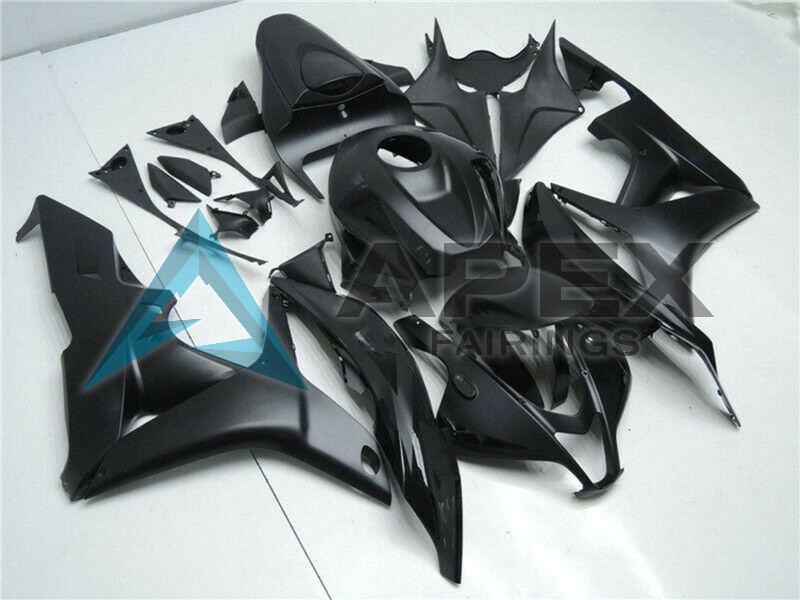 Matte Black  - Honda CBR600RR (2007-2008) ABS Fairings | Apex Fairings — view 3