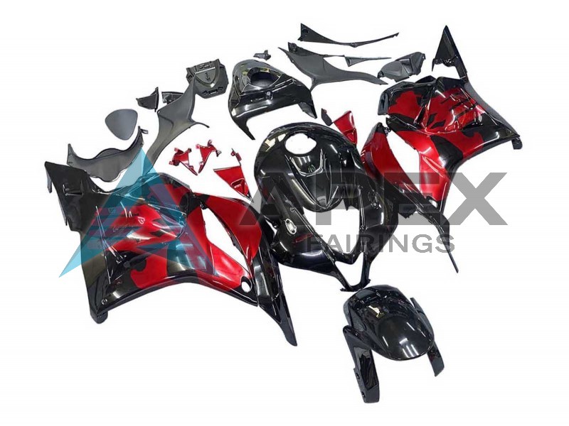 Red Glossy Black - Honda CBR600RR (2009-2012) ABS Fairings | Apex Fairings — view 2
