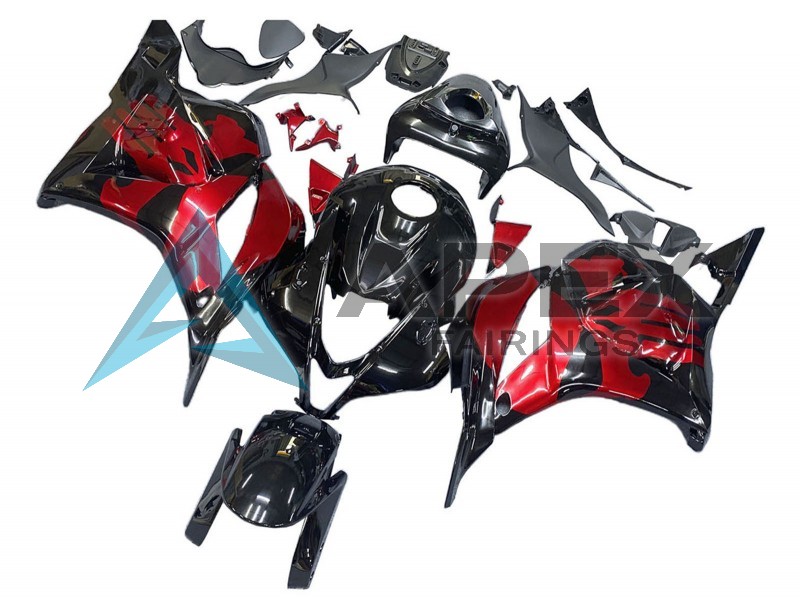 Red Glossy Black - Honda CBR600RR (2009-2012) ABS Fairings | Apex Fairings — view 3