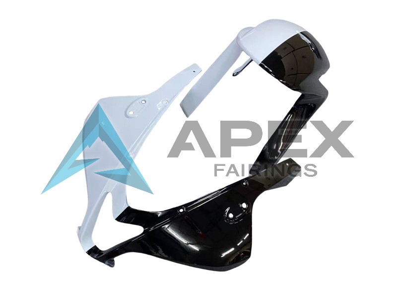 White Cherry Blossom Glossy Black - Honda CBR600RR (2009-2012) ABS Fairings | Apex Fairings — view 4