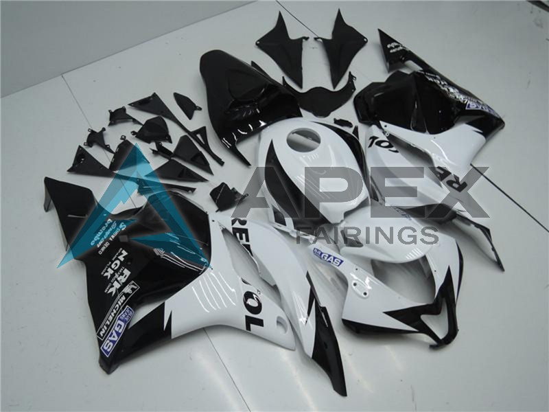 White Glossy Black Repsol - Honda CBR600RR (2009-2012) ABS Fairings | Apex Fairings — view 3