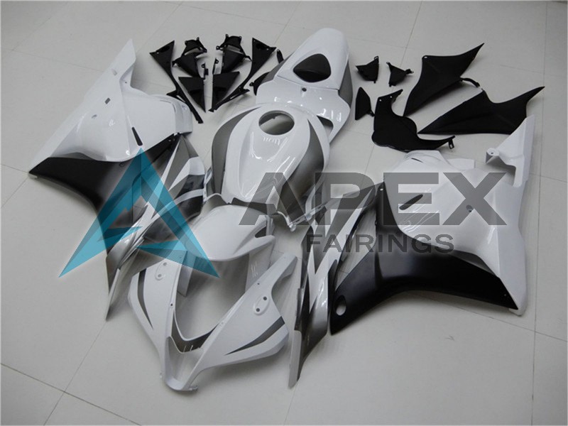 White Grey Matte Black - Honda CBR600RR (2009-2012) ABS Fairings | Apex Fairings — view 2
