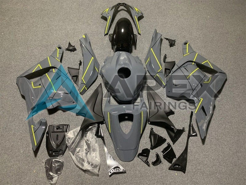 Dark Nardo Grey Yellow - Honda CBR600RR (2009-2012) ABS Fairings | Apex Fairings — view 4