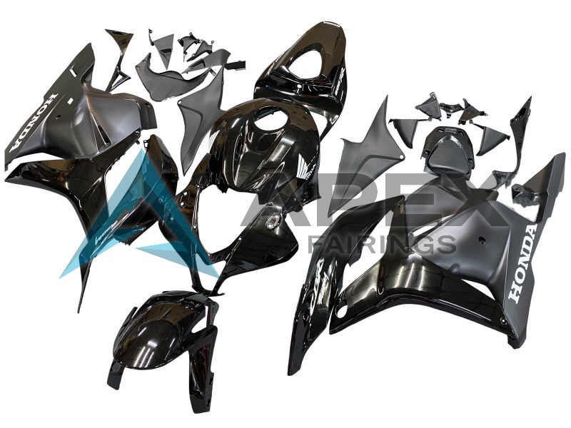 Glossy Black Matte Black - Honda CBR600RR (2009-2012) ABS Fairings | Apex Fairings — view 2