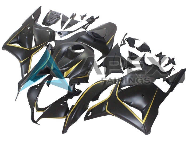 Matte Black Gold - Honda CBR600RR (2009-2012) ABS Fairings | Apex Fairings — view 2