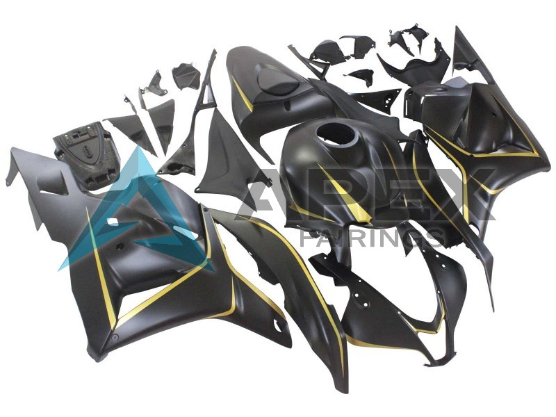 Matte Black Gold - Honda CBR600RR (2009-2012) ABS Fairings | Apex Fairings — view 3
