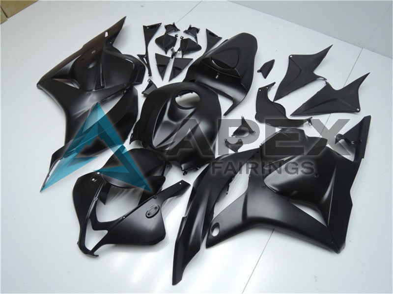 Matte Black - Honda CBR600RR (2009-2012) ABS Fairings | Apex Fairings — view 3