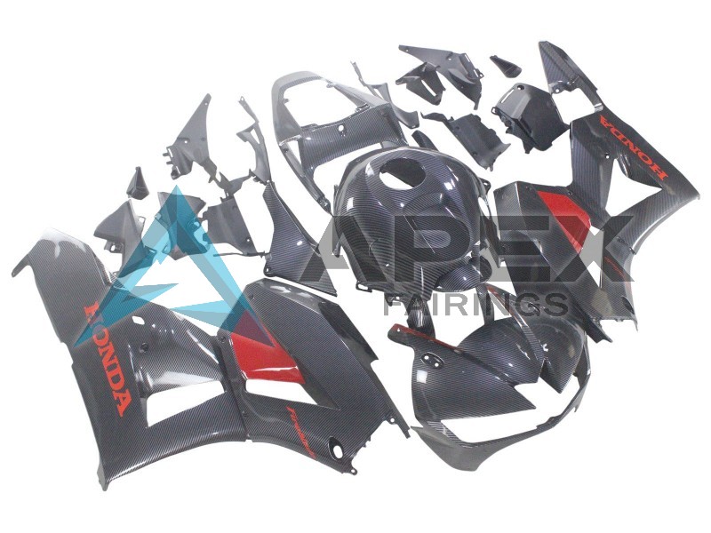 Black Carbon Fiber Red - Honda CBR600RR EURO Spec (2013-2023) ABS Fairings | Apex Fairings — view 3