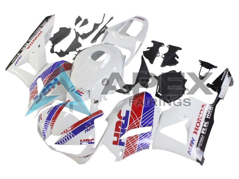 White Red Blue HRC - Honda CBR600RR EURO Spec (2013-2023) ABS Fairings | Apex Fairings — view 3