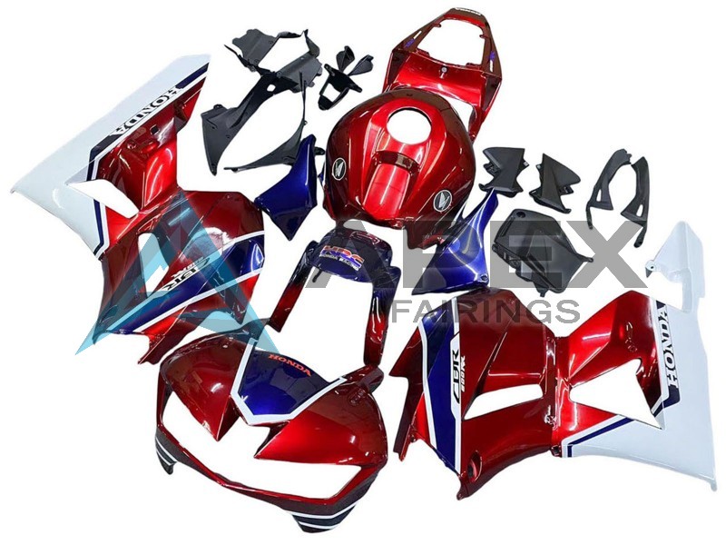 White Red Blue HRC - Honda CBR600RR EURO Spec (2013-2023) ABS Fairings | Apex Fairings — view 3
