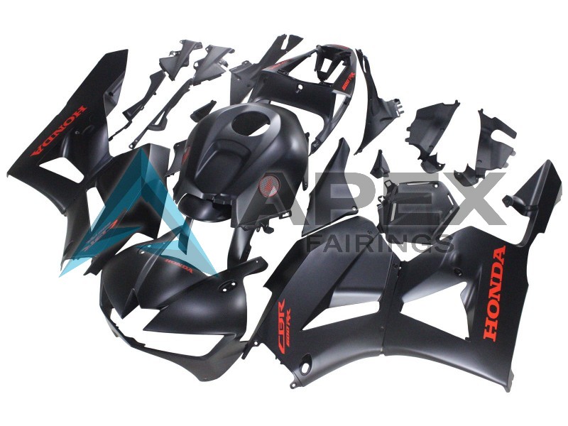 Matte Black Red Decals - Honda CBR600RR EURO Spec (2013-2023) ABS Fairings | Apex Fairings — view 3