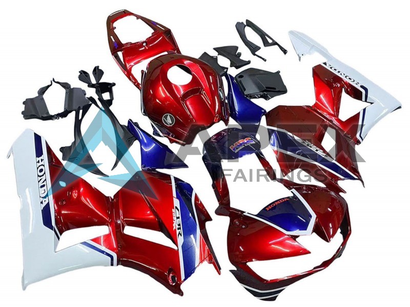 White Red Blue HRC - Honda CBR600RR USA Spec (2013-2026) ABS Fairings | Apex Fairings — view 2