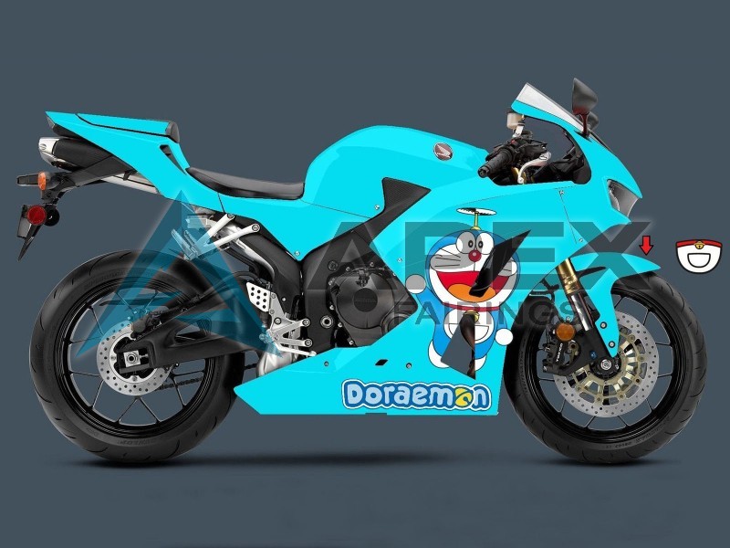 Light Blue Doraemon - Honda CBR600RR USA Spec (2013-2026) ABS Fairings | Apex Fairings — view 2