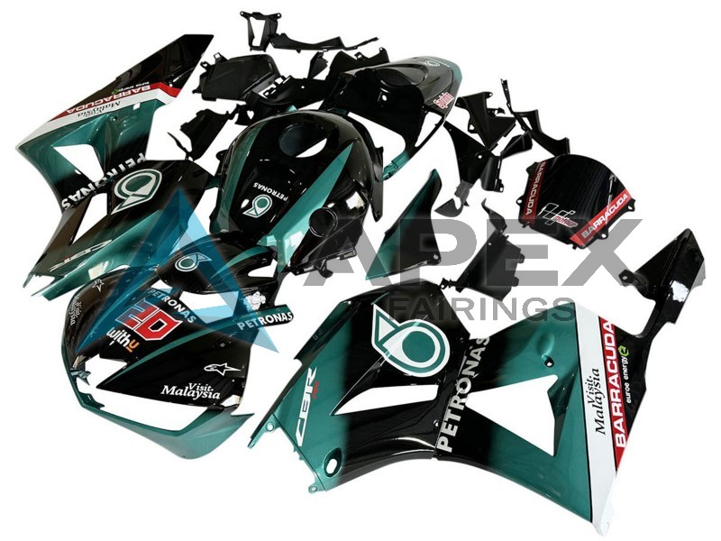 Teal Blue Glossy Black Petronas 20 - Honda CBR600RR USA Spec (2013-2026) ABS Fairings | Apex Fairings — view 3