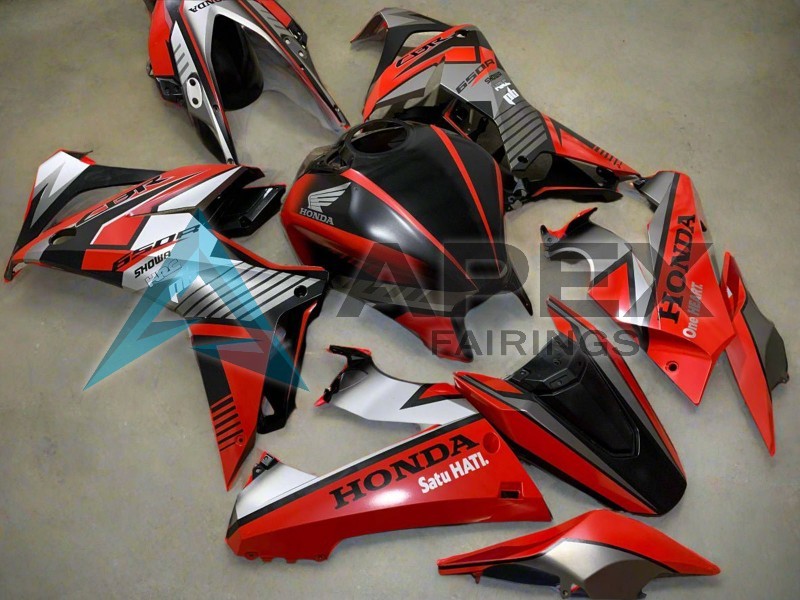 Silver Red Glossy Black - Honda CBR650R (2019-2020) ABS Fairings | Apex Fairings — view 2