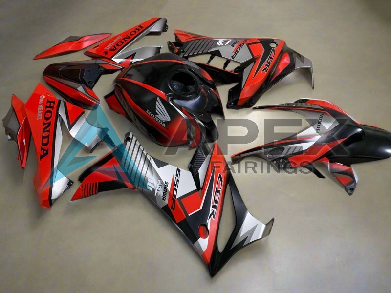 Silver Red Glossy Black - Honda CBR650R (2019-2020) ABS Fairings | Apex Fairings — view 3