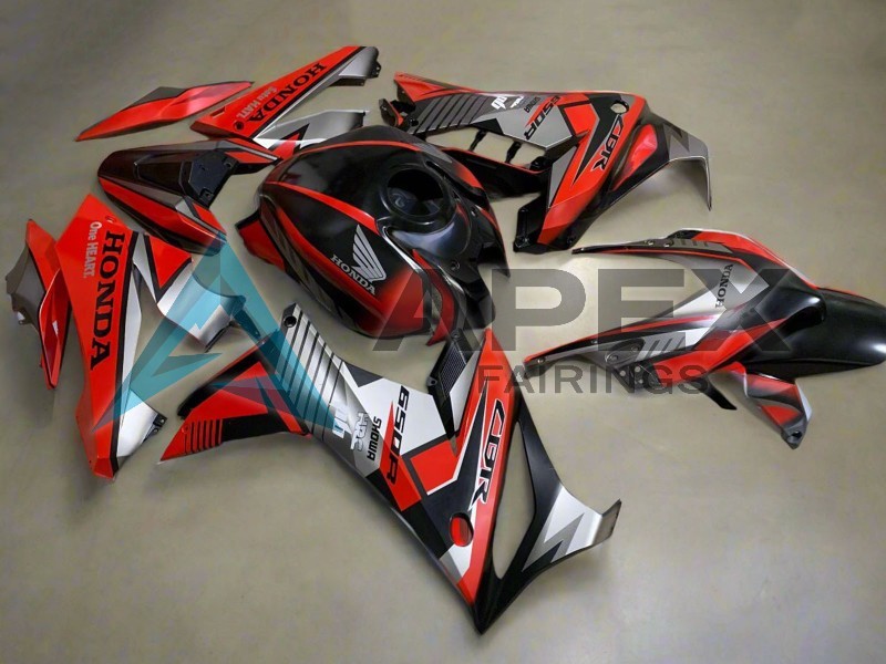 Red Silver Glossy Black - Honda CBR650R (2021-2023) ABS Fairings | Apex Fairings — view 2