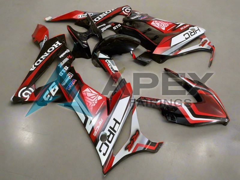White Red Glossy Black HRC - Honda CBR650R (2021-2023) ABS Fairings | Apex Fairings — view 3